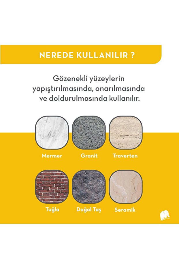 Granit Mermer Ve Taş Yapıştırıcı Şeffaf 800 gr - 8