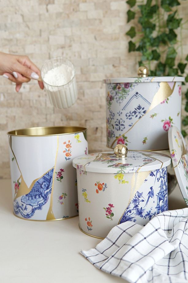Yuvarlak Kutu Ø175, Topuz Kulp, 3 lü Set, Kint Sugi ERB31U5 - 1