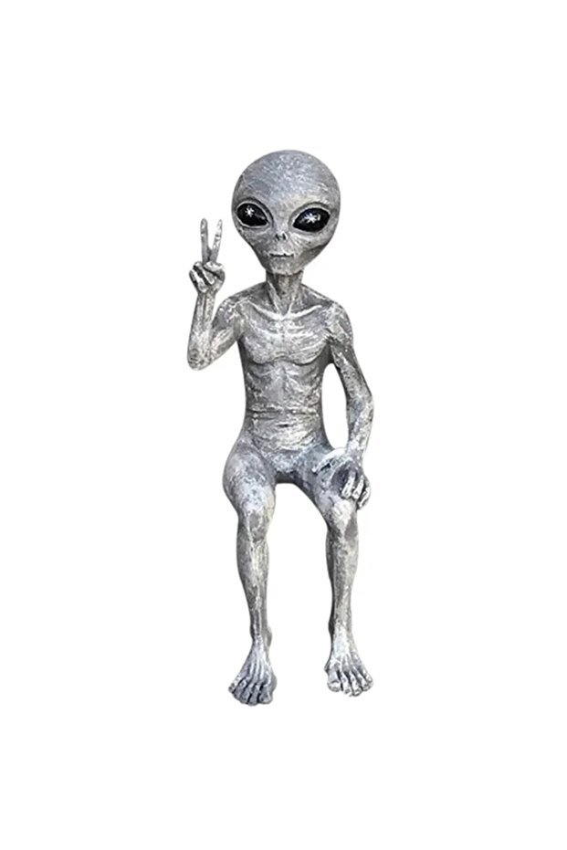 A New Outer Space Alien Statue Martians Garden Figurine Set Yard & Garden Decors Outdoor Courtyard.