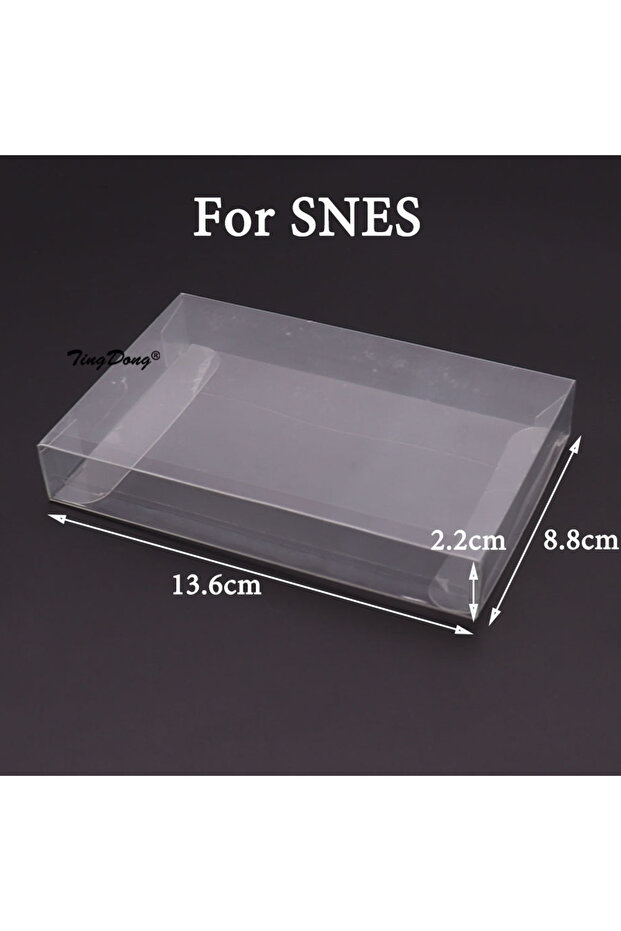 For SNES 20pcs Transparent Game Box Protector Case CIB Games Clear Plastic PET For N64 GB GBA GBC SN
