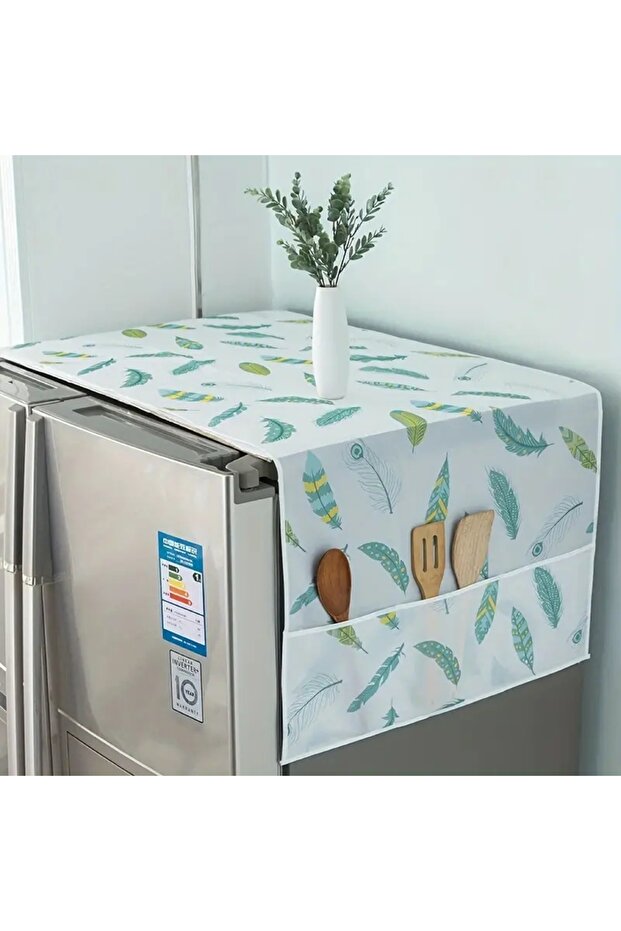130cm feather Refrigerator Washing Machine Cover Cloth Dust Proof Oil Proof Household Storage Refrig