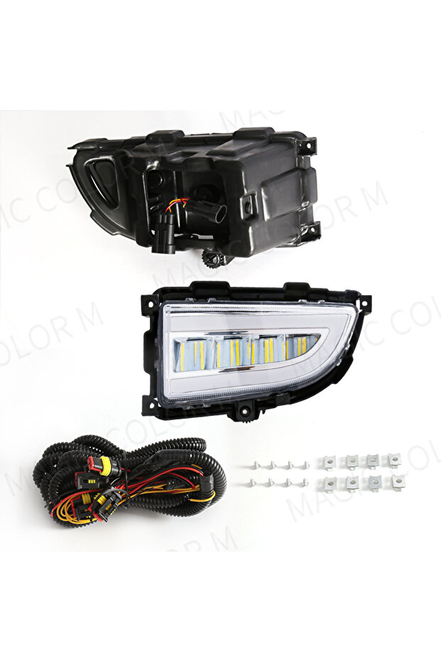 مجموعة مصابيح أمامية LED DRL باللون الأبيض والأصفر لسيارة ميتسوبيشي لانسر 2004 2005 2006 ضوء نهاري أبيض