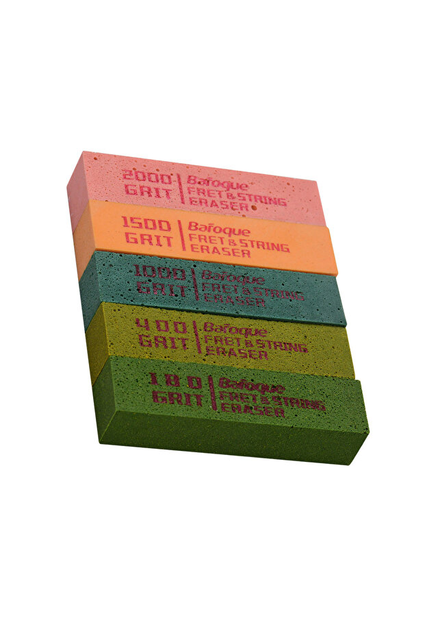 Multicolor Guitar Fret Polishing Erasers Abraisive Blocks with 180 Grit & 400 Grit & 1000 Grit & 15