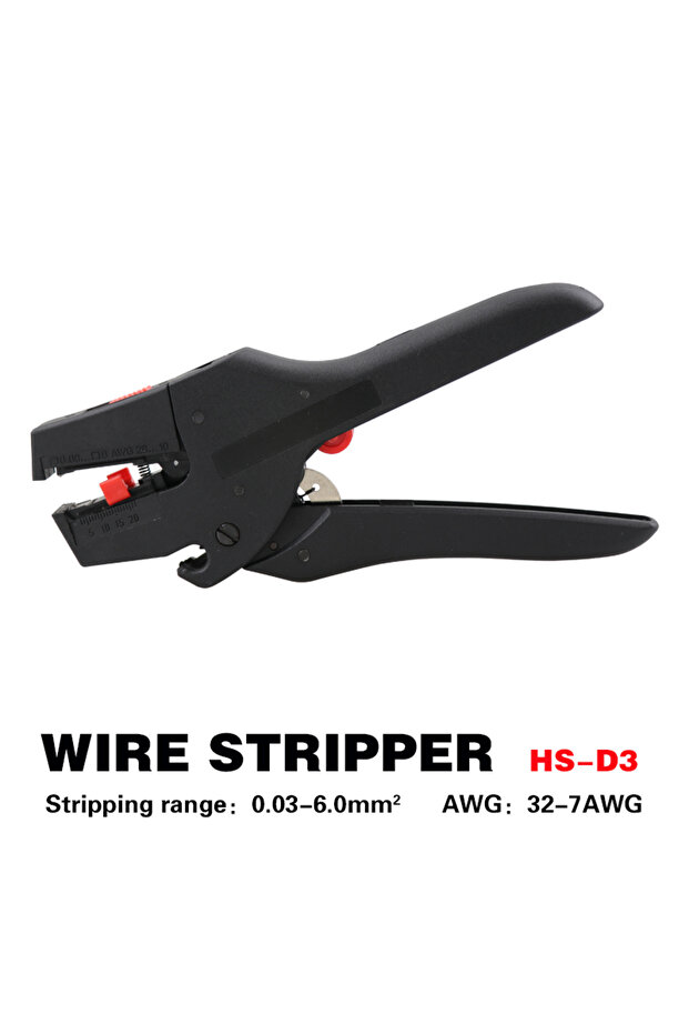 كماشة تجريد الأسلاك HS-D3 كماشة تجريد الأسلاك أوتوماتيكية 0.08-10 مم 32-7AWG قاطع كابل Sci