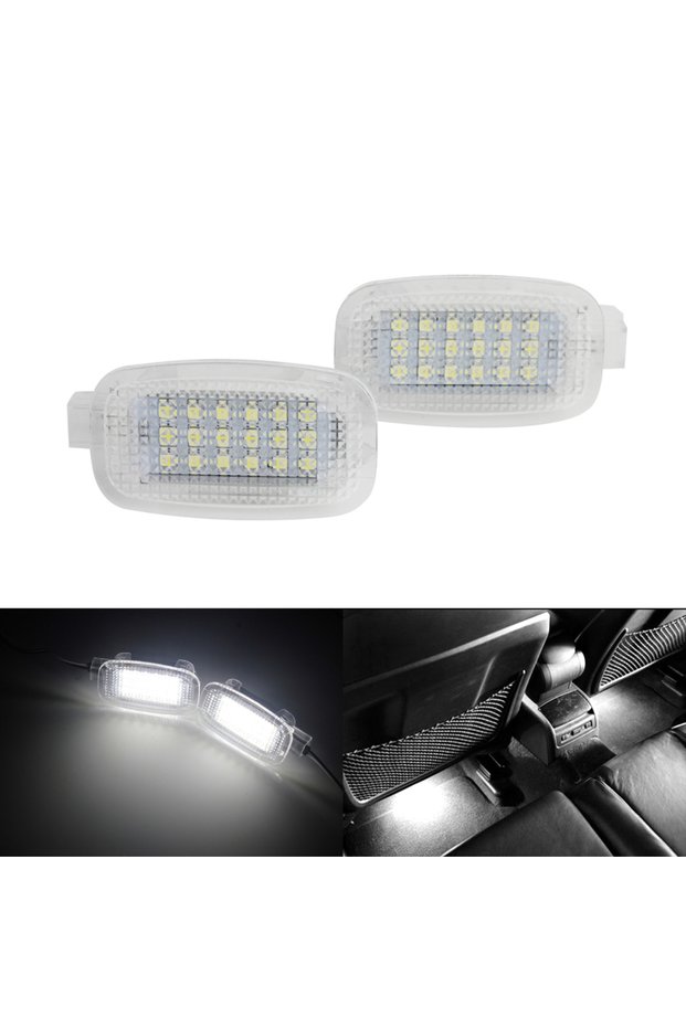 6000K WHITE ANGRONG 2x LED Courtesy Door Footwell Luggage Trunk Light For Mercedes Benz W204 W216 W2