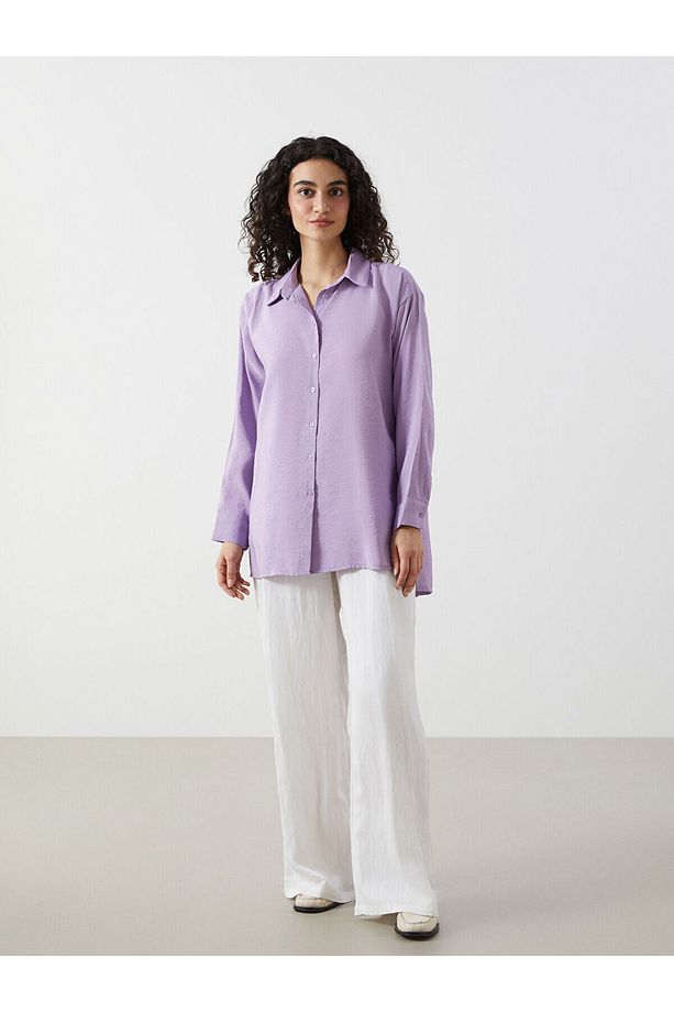 Oversize Kadın Gömlek Tunik - 2