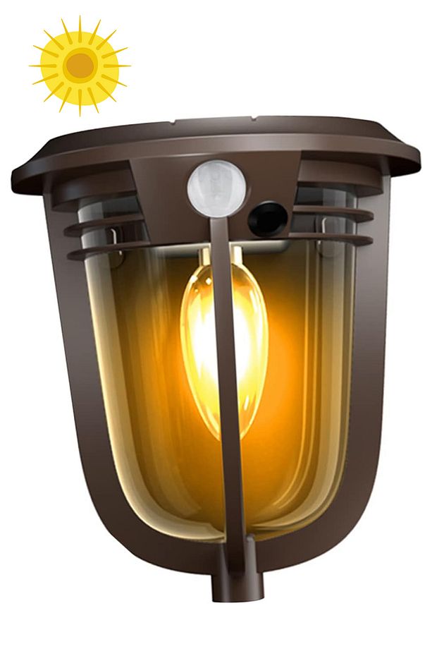 Güneş Enerjili Hareket Sensörlü, Cob Led Duvar Aplik / Gt-sl18 - 1