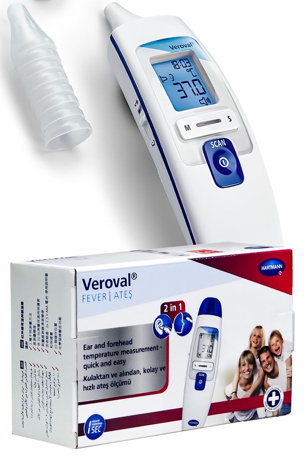 Veroval Duo Scan Dijital Ateş Ölçer Kulaktan ve Alından - 1