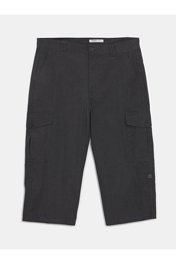 LCWAIKIKI Classic Standart Kalıp Gabardin Erkek Roller Şort - 1