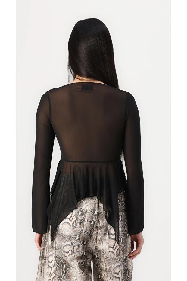 بلوزة تول شفافة - 3