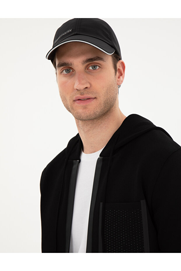 Siyah Regular Fit Yün Karışımlı Triko Hırka 50296463-VR046 - 2