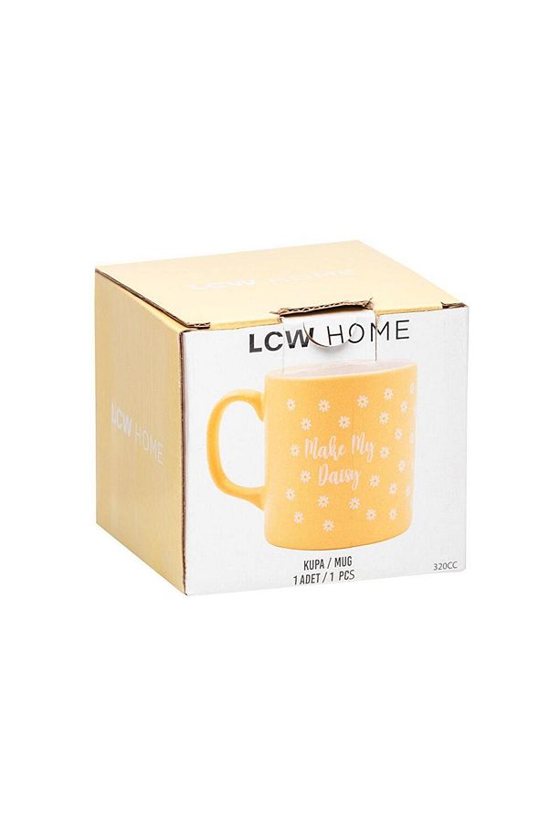 LCW HOME Sarı Baskılı Seramik Kupa 320 ml - 4