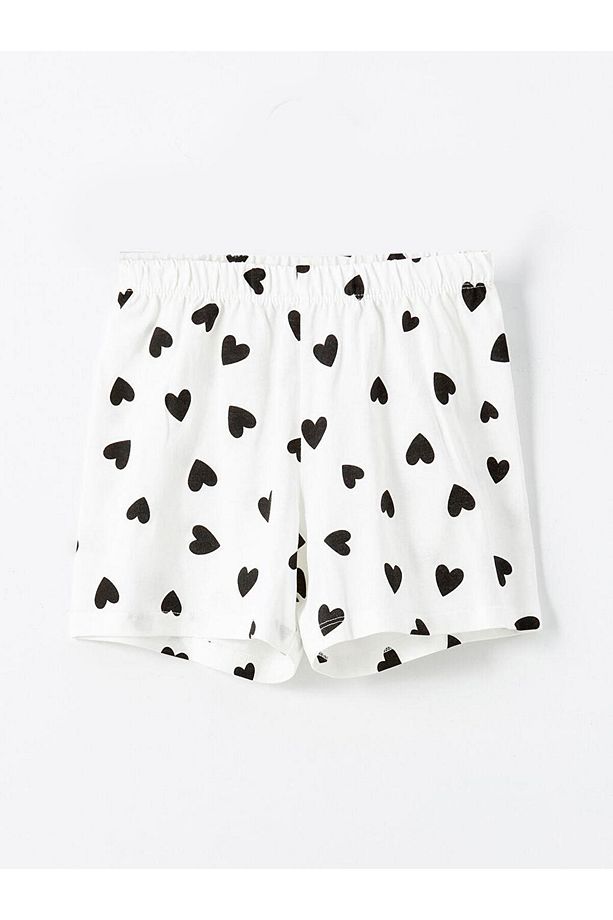 LCW Kids Bisiklet Yaka Kız Çocuk Şortlu Pijama Takımı - 6