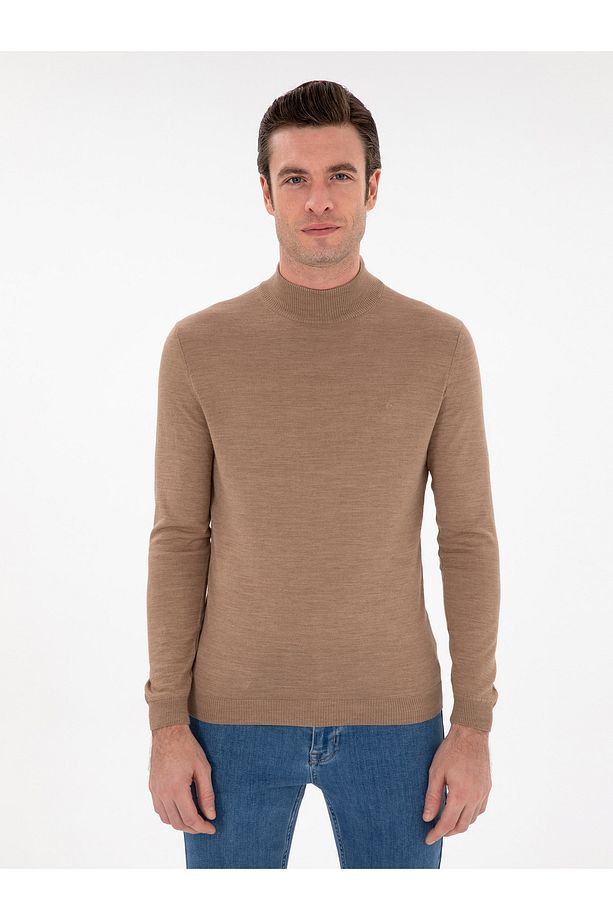 Camel Slim Fit Basic Kazak 50293281-VR015 - 3