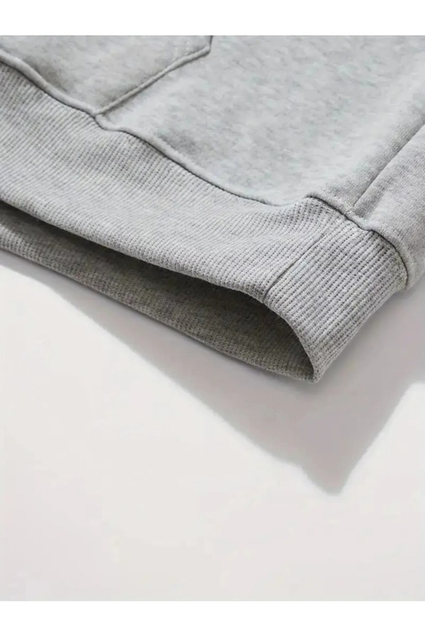 Unisex Hooded 2 Thread Winter Thick Basic Tracksuit Set - 6