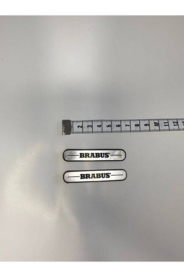 Brabus Written Engraving Crest Silver 6.5cm 2-Pack
