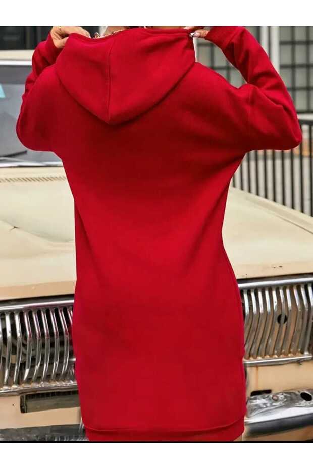Kapüşonlu Tunik Sweatshırt - 2