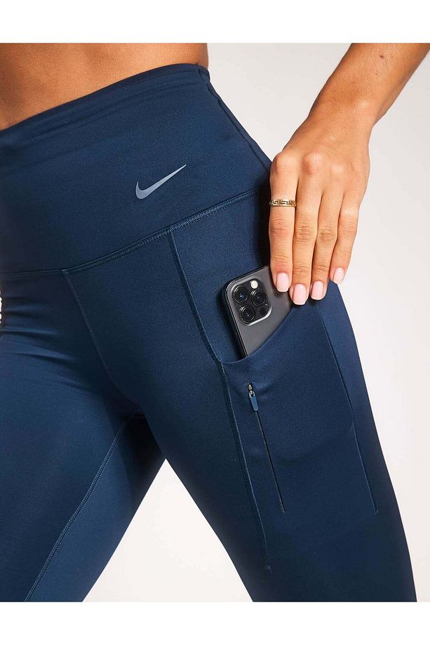Dri-Fit Go Firm-Support High-Waisted 7/8 Running Mavi Kadın Tayt - 5