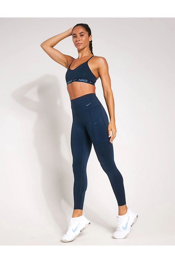 Dri-Fit Go Firm-Support High-Waisted 7/8 Running Mavi Kadın Tayt - 4
