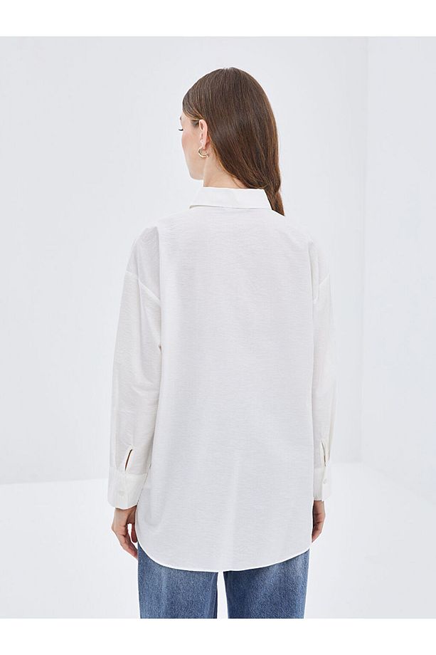 LCW Modest Oversize Kadın Gömlek Tunik - 4
