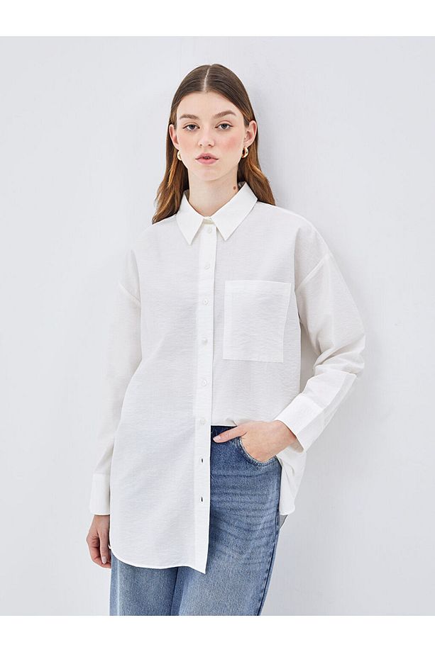 LCW Modest Oversize Kadın Gömlek Tunik - 1