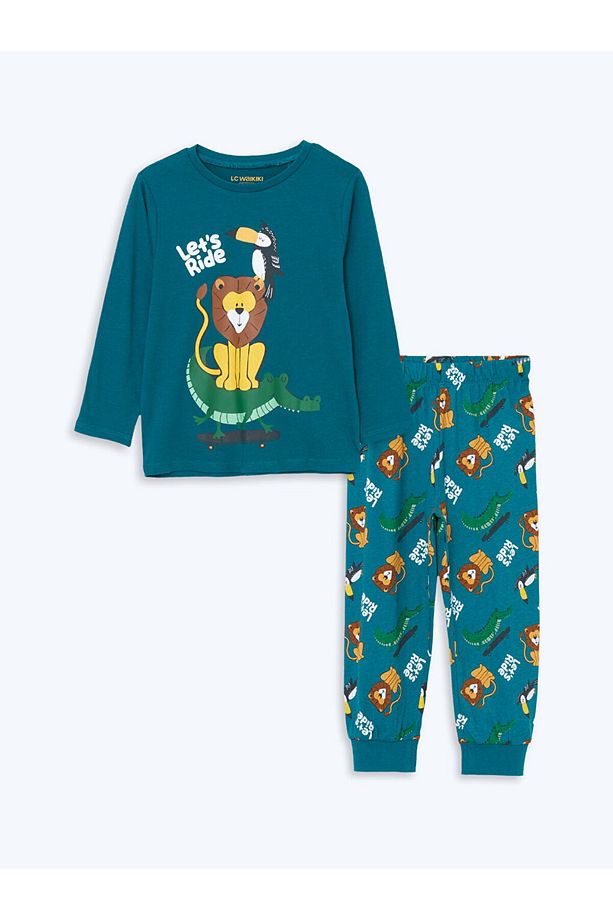 LCW Kids Bisiklet Yaka Erkek Çocuk Pijama Takımı - 1
