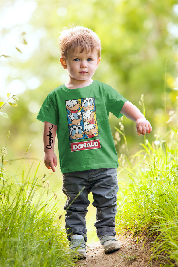 Donalp Dafy Duck Printed Children's Oversize T-Shirt