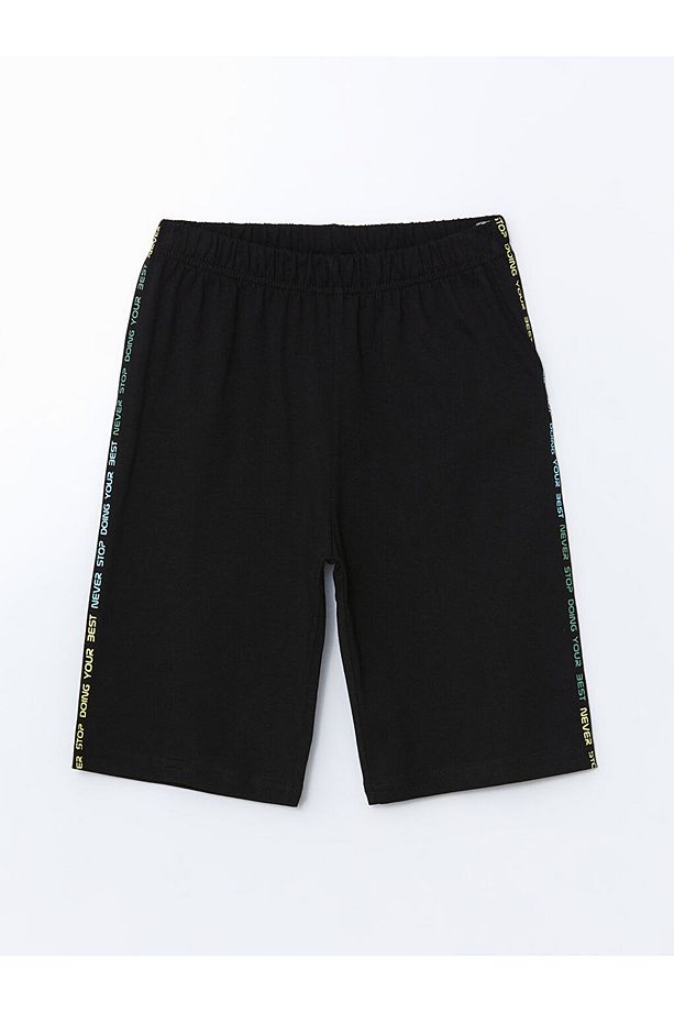 LCW Kids Bisiklet Yaka Erkek Çocuk Şortlu Pijama Takımı - 4