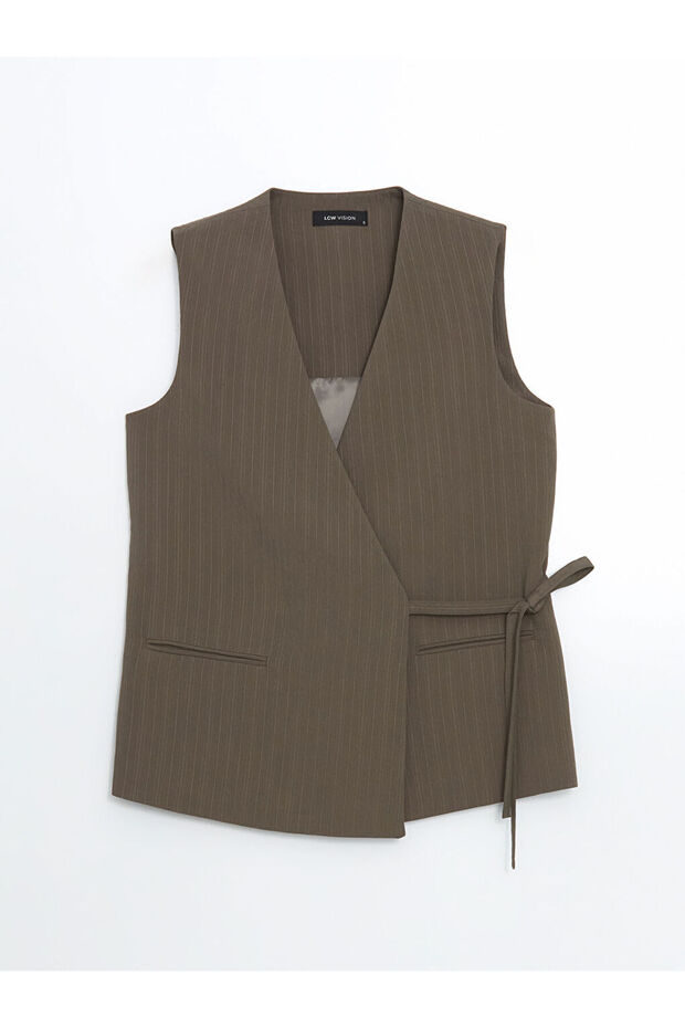 Lcw Vision V-Neck Striped Women's Classic Vest