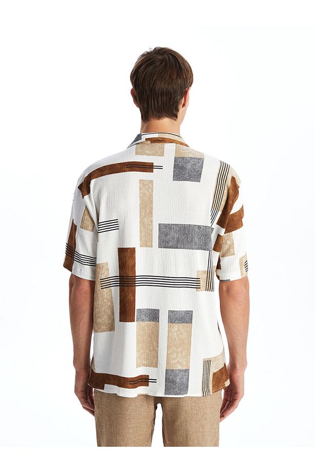 LCW Vision Regular Fit Kısa Kollu Desenli Erkek Gömlek - 6
