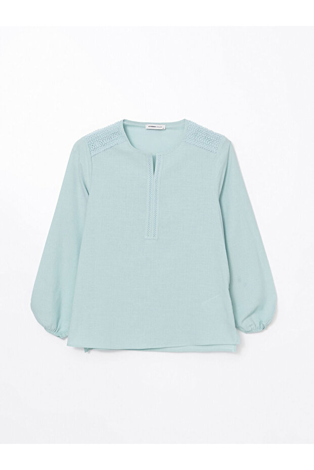 LCW Grace Missed Collar Embroidered Women's Blouse