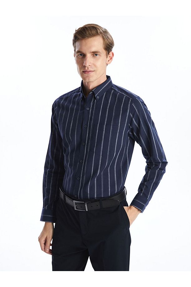 LCWAIKIKI Classic Regular Fit Poplin Erkek Gömlek - 1