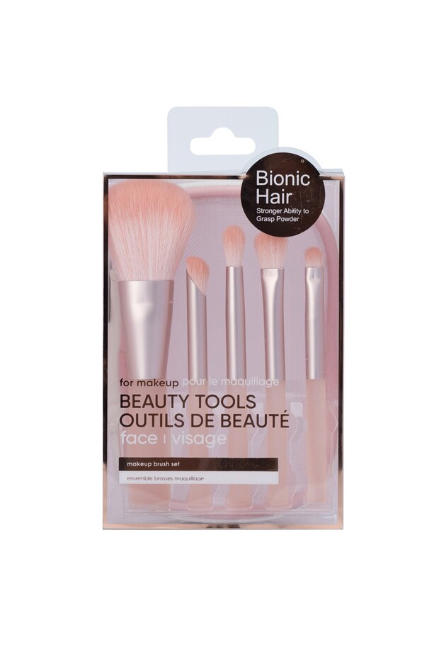 Çantalı Makyaj Fırçası Seti (5 adet) - 1