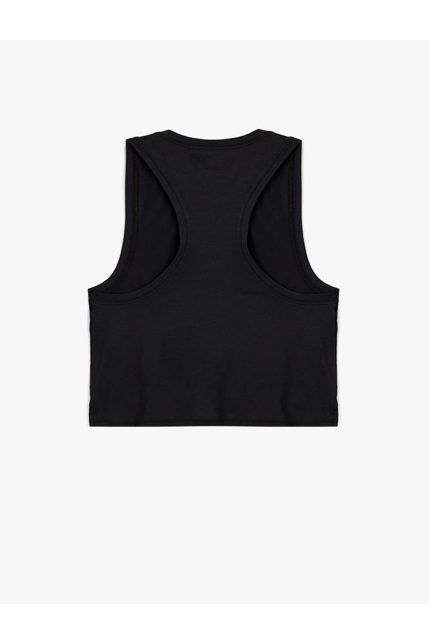 Halter Yaka Basic Crop Spor Atlet - 4