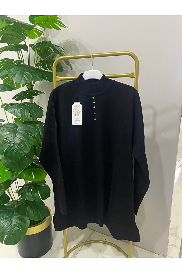 Balıkçı Yaka Merserize Tunik - 1