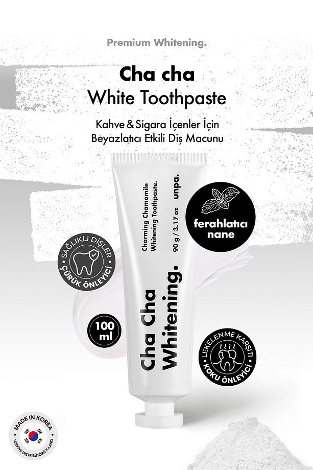 Kahve Içenler Için Kore Vegan Diş Macunu Cha Cha White Toothpaste - 2