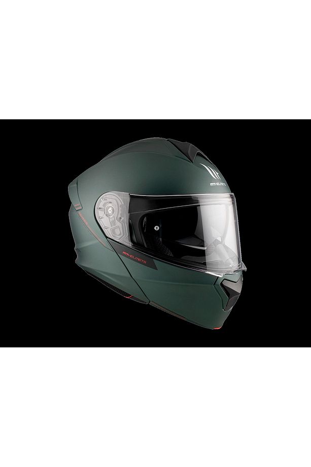 KASK MT GENESİS SV A2 ÇENE AÇILIR MAT YEŞİL - 4