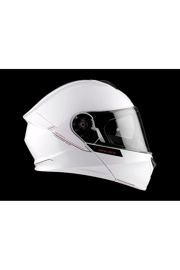 Kask Mt Genesis Sv A2 Çene Açılır Parlak Beyaz - 8