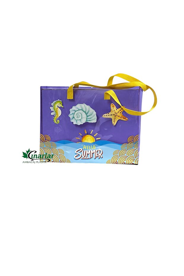 Purple Pvc Printed Beach Bag