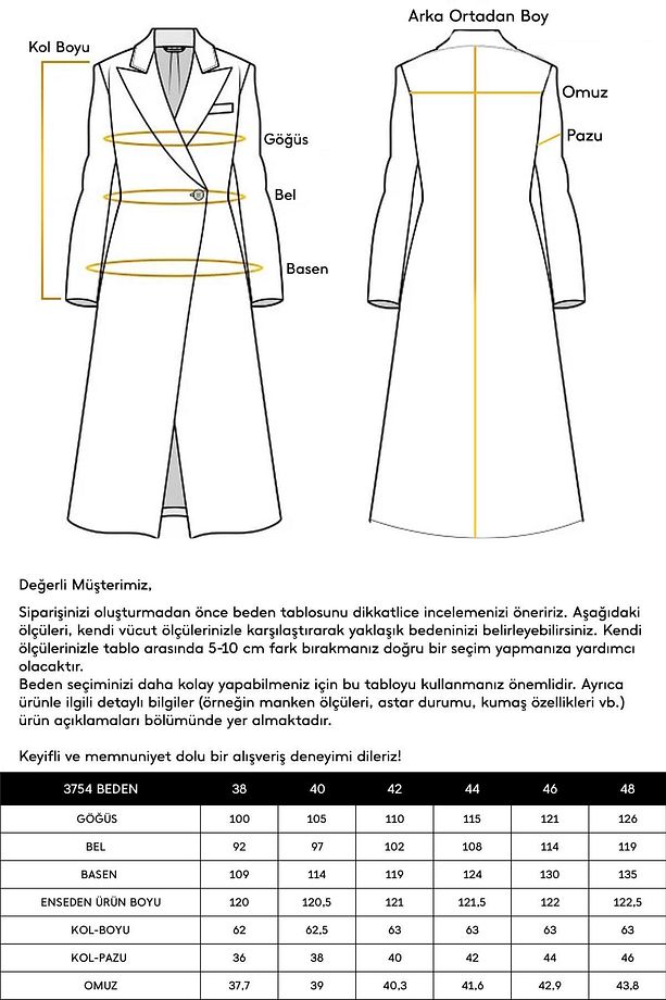 Kruvaze Belden Bağlamalı Ara Boy Kaban Mavi 3754 - 8