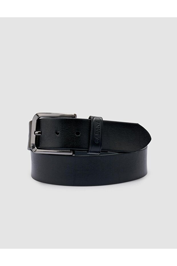 100% Genuine Leather Black Men's Classic Belt