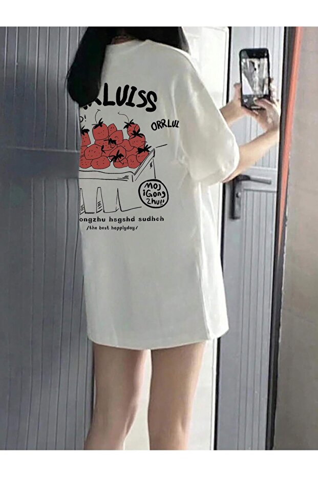 Cartoon and Graphic design Oversize T-shirt Cartoon/Letter series kod275