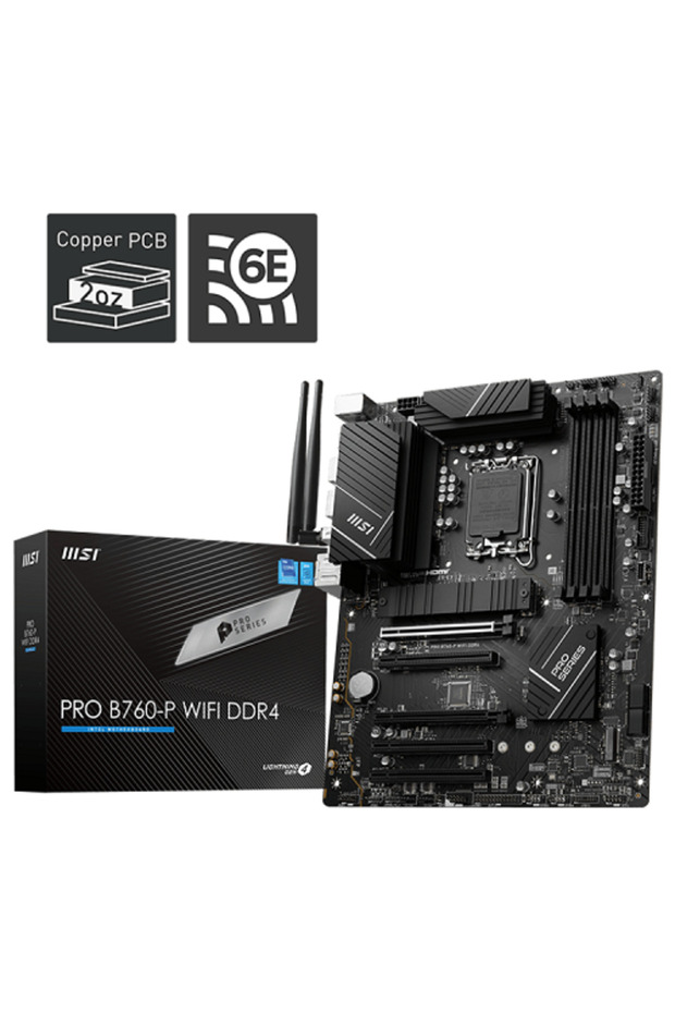 Pro B760-p Wıfı Ddr4 Intel B760 Soket 1700 Ddr4 5333(OC)mhz Atx Gaming (OYUNCU) Anakart - 1