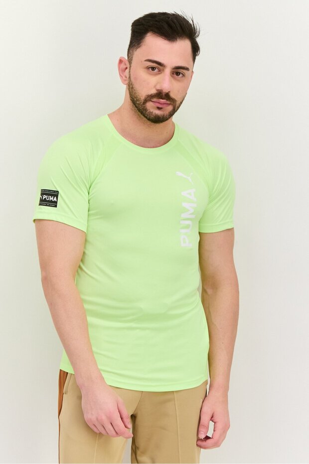 Men Sportswear Fit Short Sleeve Running T Shirt, Light Green