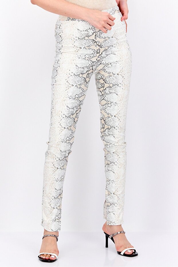 Women Pull On Snake Skin Leggings, Multicolor