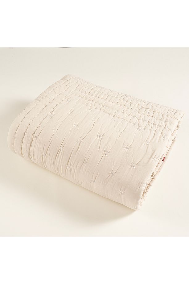 Uttar El Işi Tek Kişilik Pamuk %100 Pamuk Yatak Örtüsü Seti 160x240 Cm Natural - 3