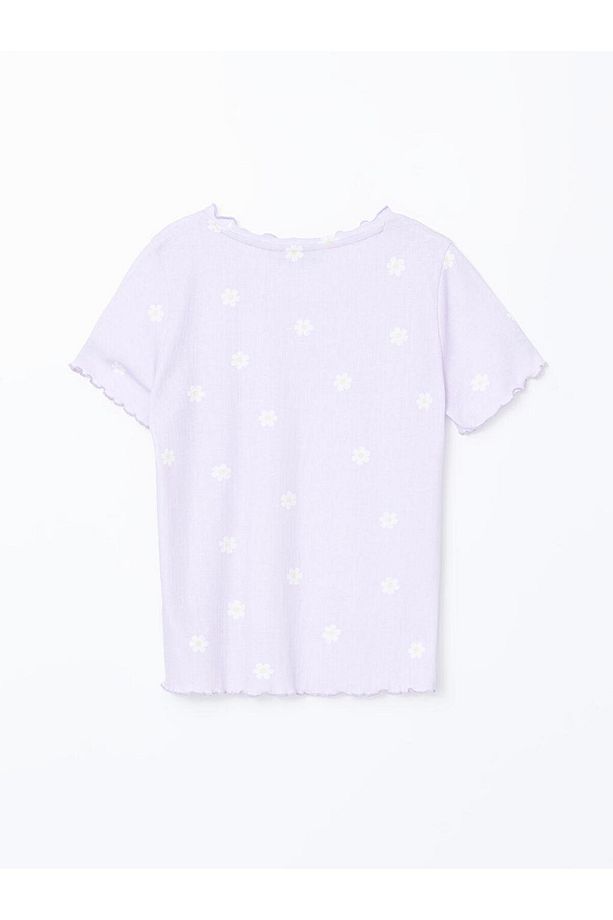 LCW Young Bisiklet Yaka Çiçekli Kadın Şortlu Pijama Takımı - 7