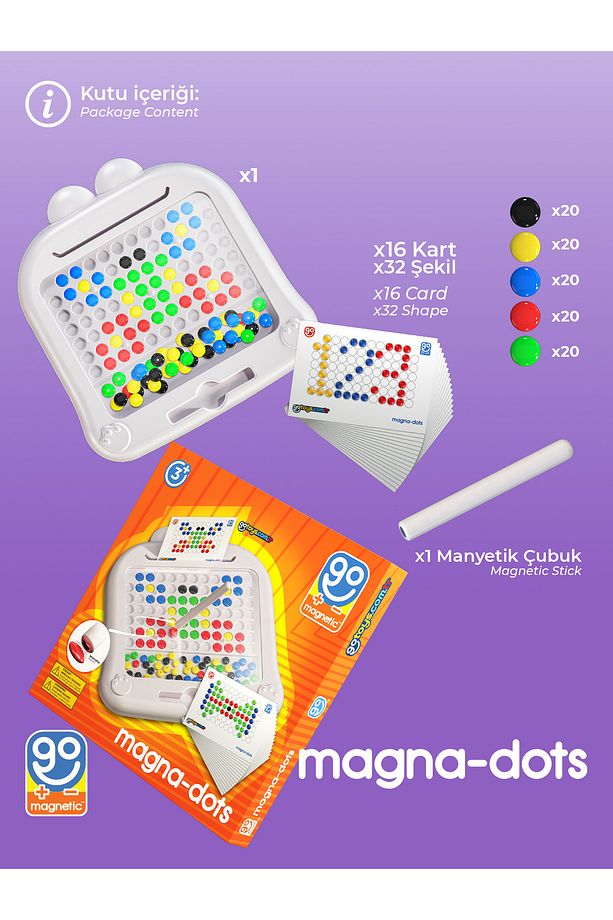 Magna Dots - Steam Manyetik Kodlama Tableti Ekransız Oyun Aktivitesi Manyetik Yapı Blokları shopist - 7