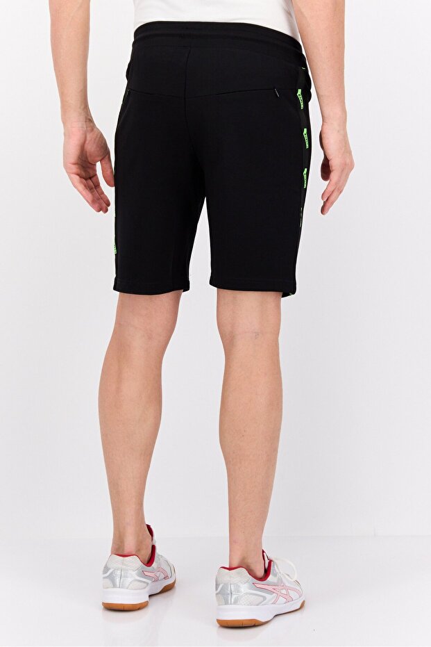 شورت رجالي أساسي بشعار العلامة التجارية، أسود - 3