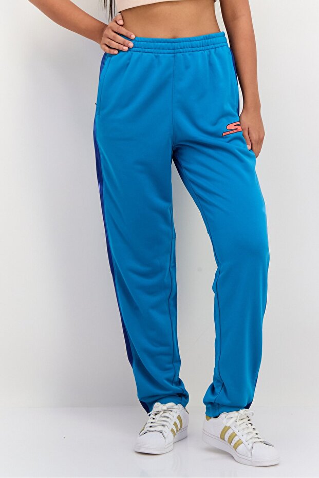 Women Sportswear Fit Training Track Pants, Blue Green